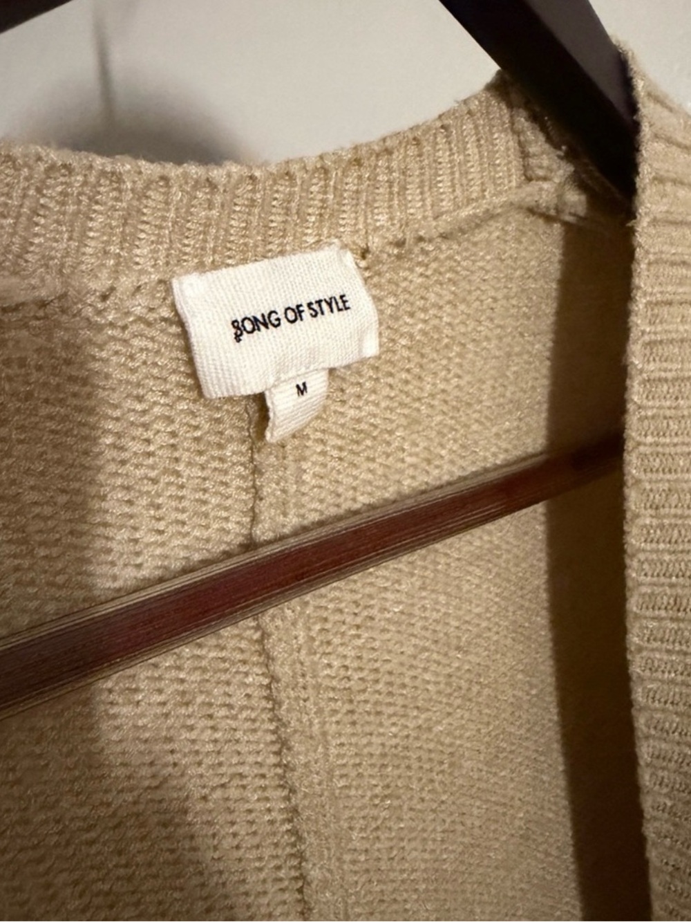 Revolve Song of Style Beige Nude Cream Women's Longline Cardigan Maxine Duster - Picture 5 of 6